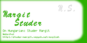 margit studer business card